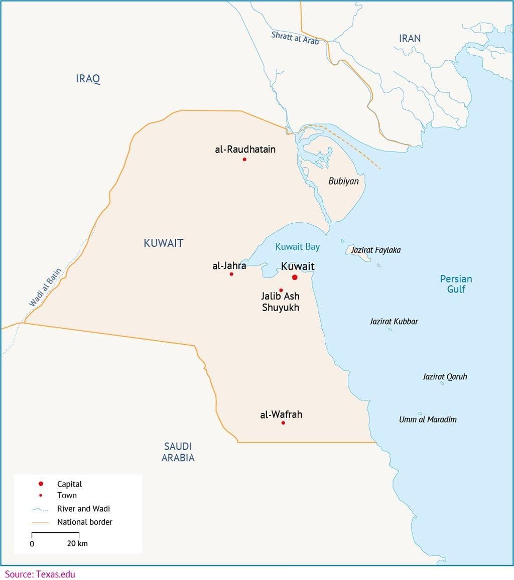 地図al zourクウェート