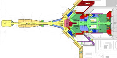 クウェート国際空港ターミナルビルの地図
