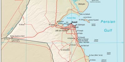 クウェートの地図の位置