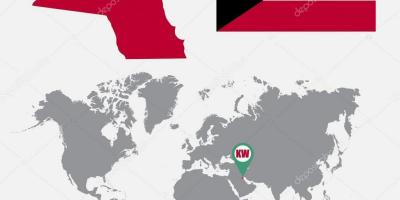 クウェートの図世界の地図