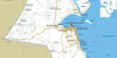 クウェート市内地図の道路
